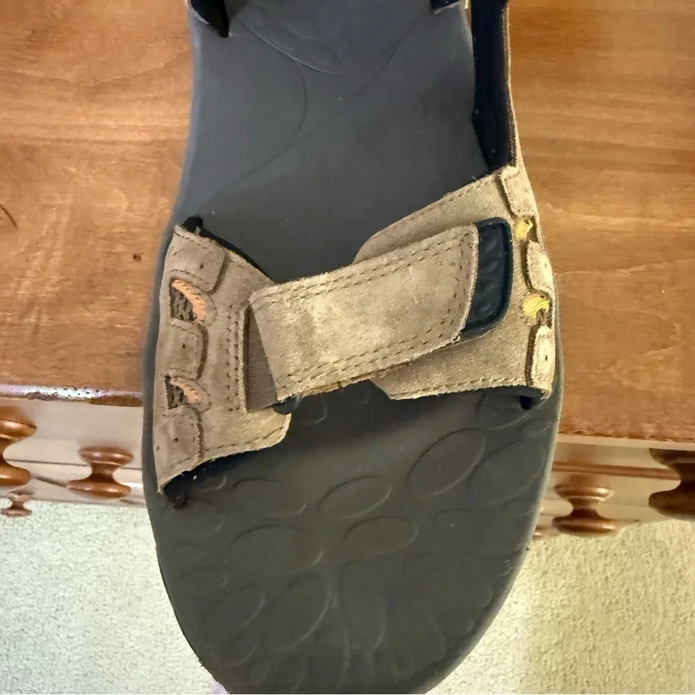 Merrell mens 13 Moab Drift dark earth Sandals brown strap beach‎ leather